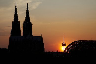 The famous cathedral of Cologne. 