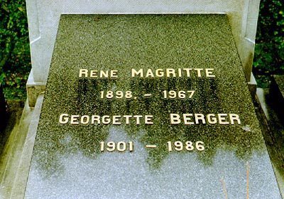 Rene Magritte's grave in Brussels.