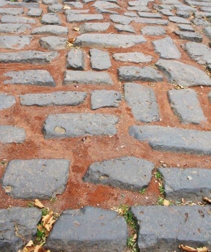The old Roman road in Cologne.