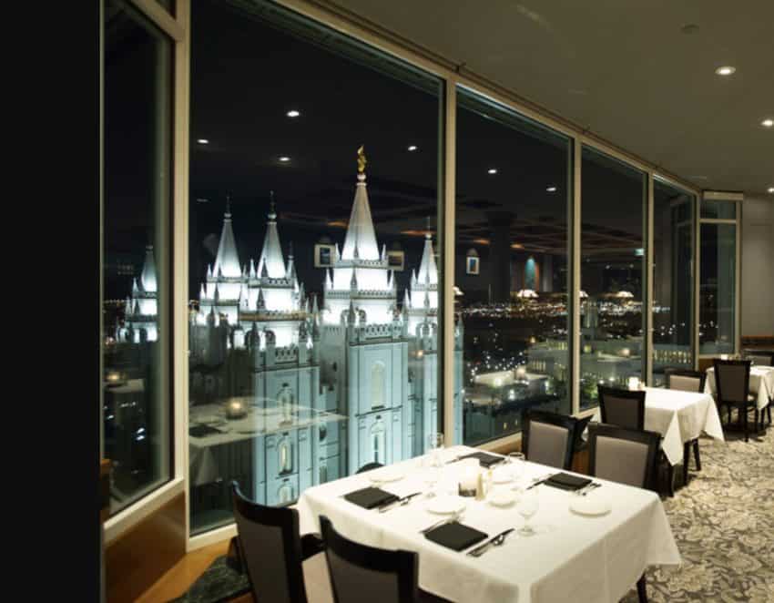 The Roof Restaurant at Temple Square. 