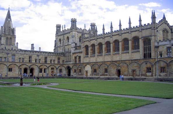 The magnificent Oxford quad great for summer schools learning.