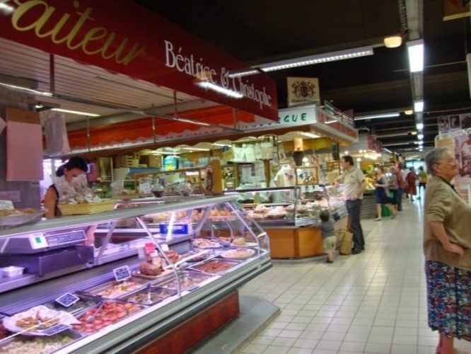 A public market in France.