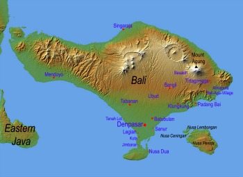 A map of Bali