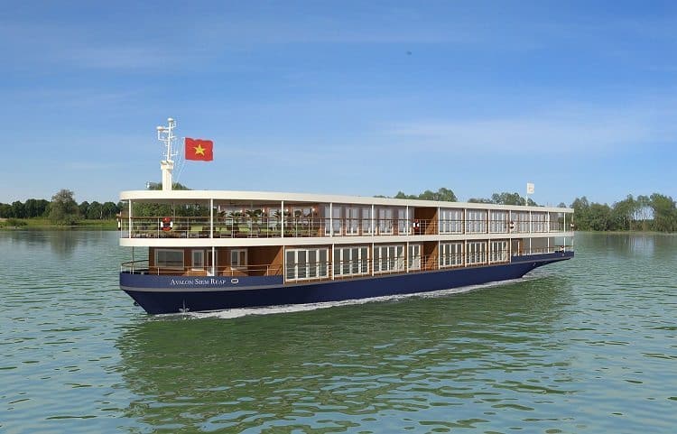River cruiser, Siem Reap on the Mekong river.
