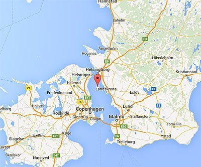 Ven is in between Denmark and Sweden near Copenhagen.