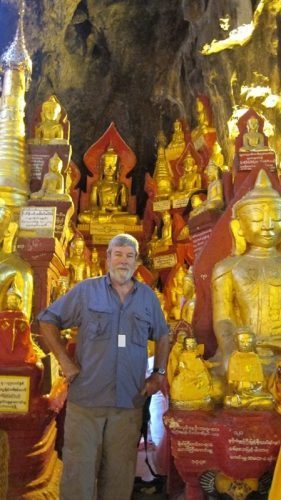 The Author inside Pindaya Cave.