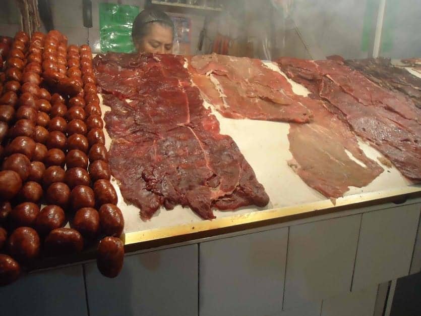 Carne galore at Mercado 20 Noviembre