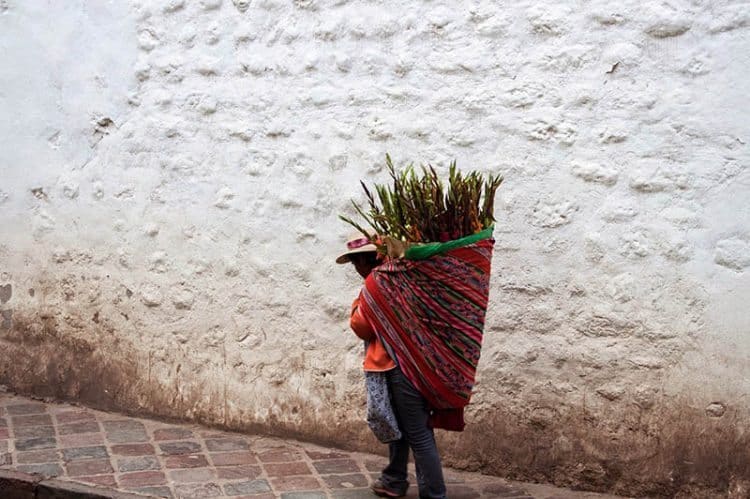 quechua flower vendor
