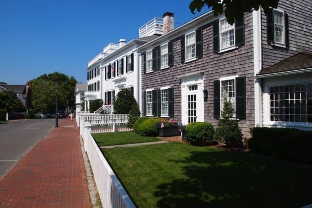 Edgartown's beautiful North Water Street, where whaling ship owners once lived.