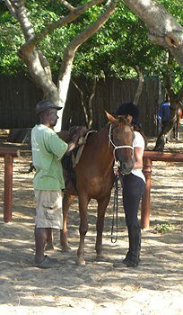 Saddling up in Mozambique.