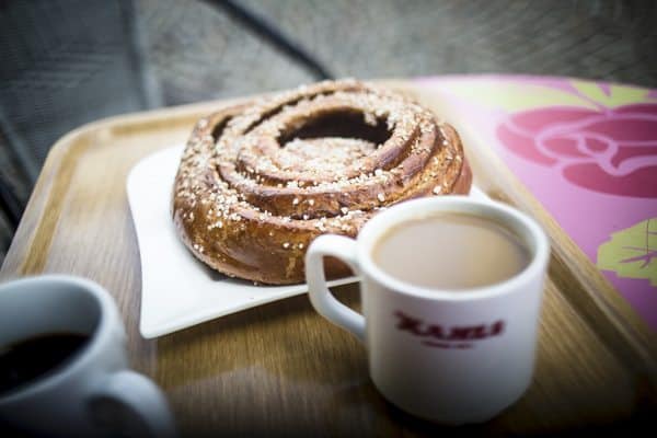 Fika and a cinnamon bun. 