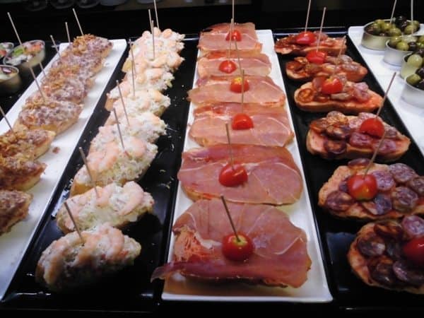 Tapas selection in Zaragoza Spain