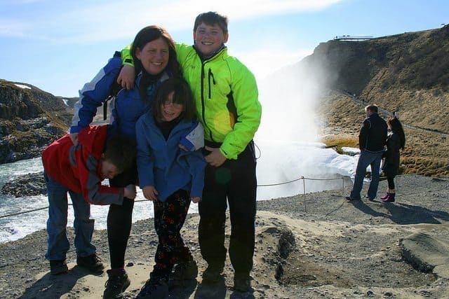 Family Adventure Project at Gullfoss, Iceland.