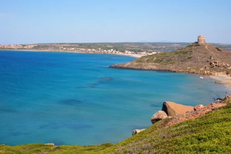 Sinis Peninsula, where a marine protected area preserves the pristine natural areas on Sardinia's west coast.