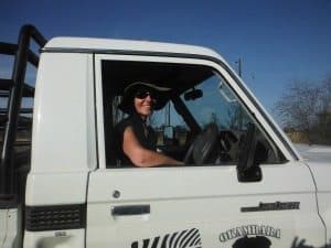 Sue McVerry with her truck