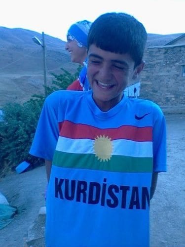 A Kurdistan tee shirt, not easily found in Turkey.