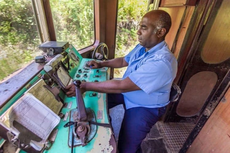 The engineer offered to let the author drive the train.