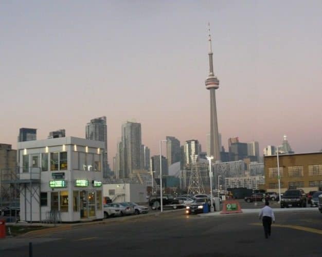 View of Toronto from Billy Bishop Island Airport, home of Porter Airlines