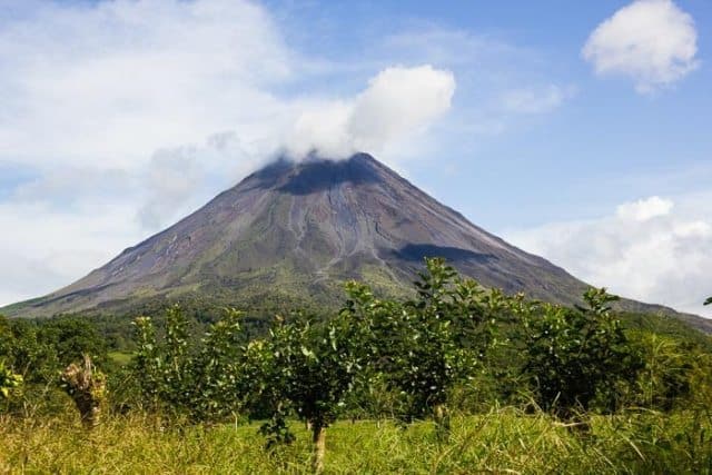 The impressive Arenal Volcano. 