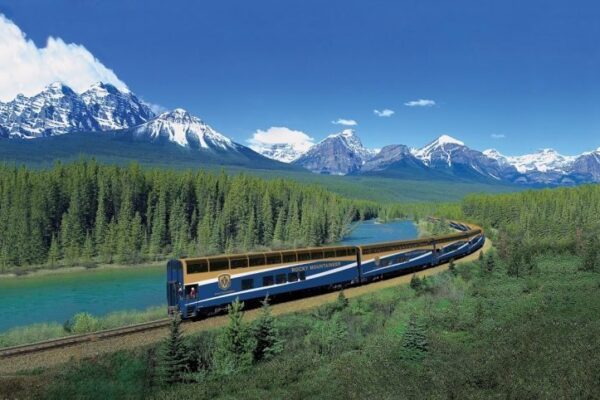 The Rocky Mountaineer traverses Canada's beautiful wilderness.