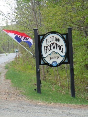Entrance to Bigelow Brewing Company in Maine.