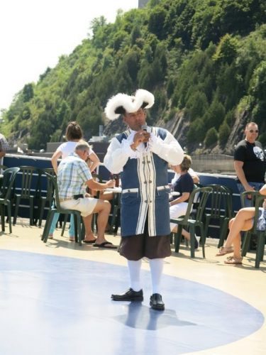 Jolliet on River Cruise, dressed like a historical figure.