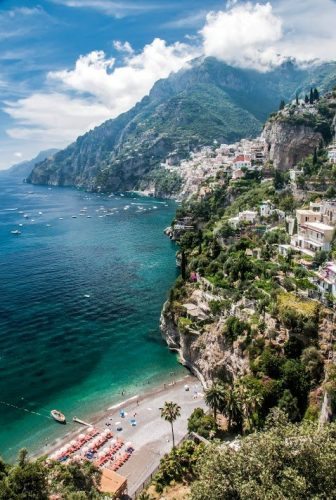 Looking down to Trattoria Bagni d'Arienzo" Peppe Cinque photo on the Amalfi coast of Italy
