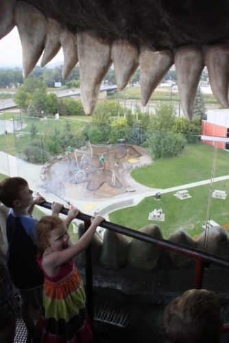 Drumheller's t-rex in the Badlands of Alberta, Canada.