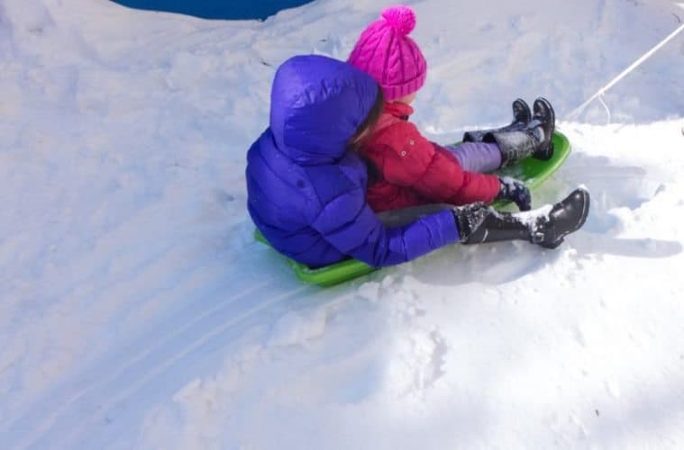 Sledding is just one of the fun winter activities at the Lodge.