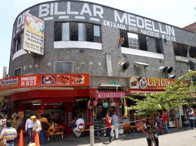 Billiards hall in Medellin, Colombia. 