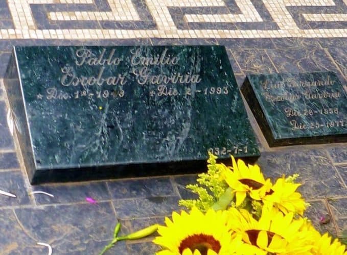 Pablo Ecobar's grave in Medellin is a popular tourist attraction.