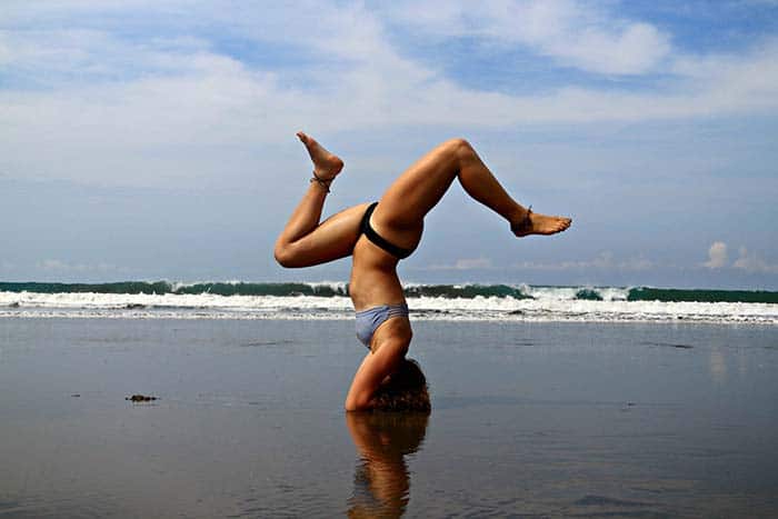 beach yoga