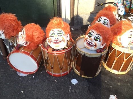 Drums are part of the elaborate once a year celebration of Basler Fasnacht.