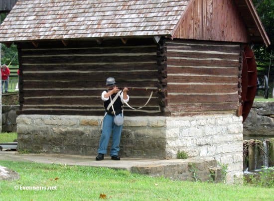 A Civil War re-enactor in Bardstown, Kentucky.