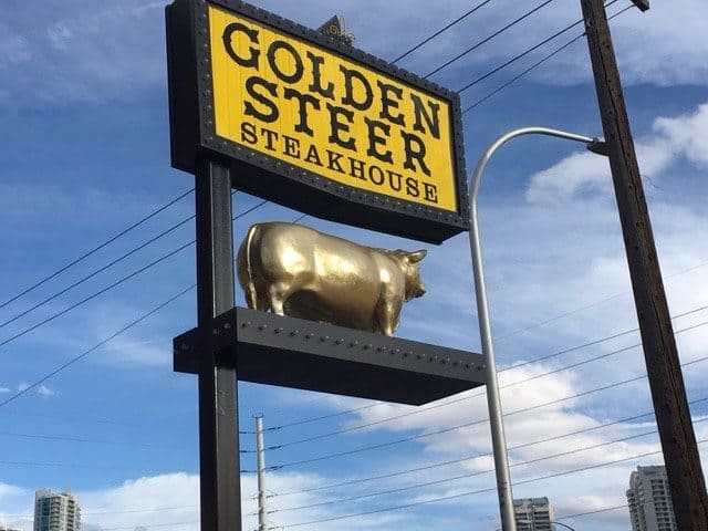 The Golden Steer is the oldest restaurant on the strip, serving perfectly done steaks since 1958 to stars and made men.