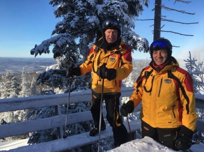 Patrick Landre and JP Oullette, two volunteer guides on the mountain.