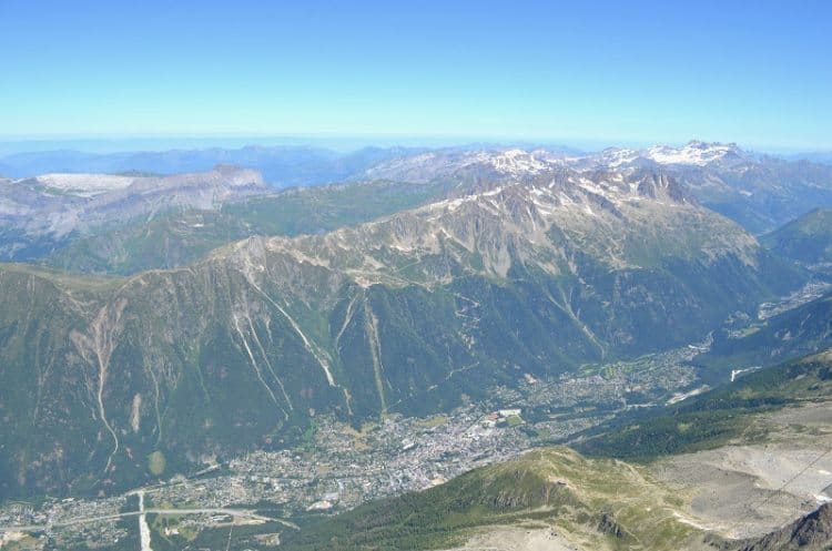 Chamonix overview from Aiguille du Midi Francoise Brooks photos.