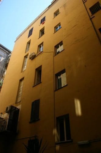 The building from inside the courtyard in Rome