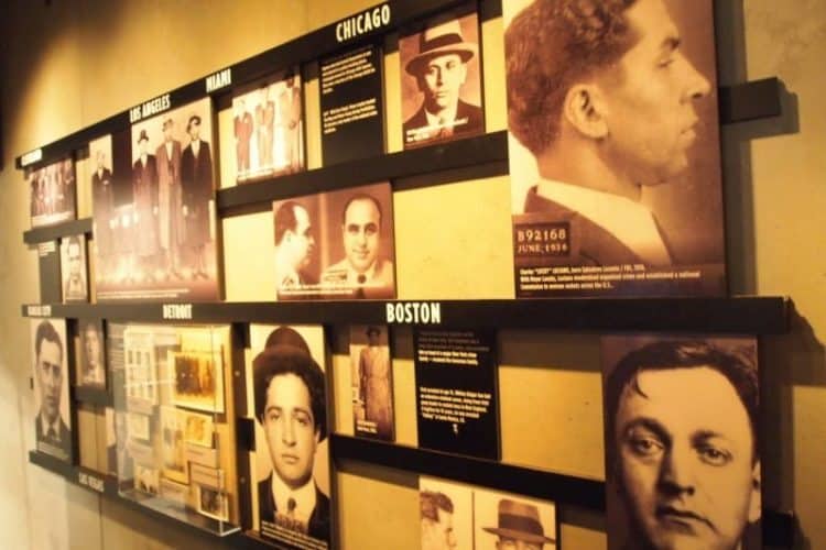 At the Mob Museum: Four floors of gangsters and G-man exhibits.
