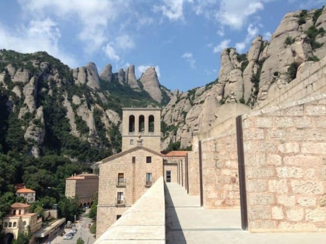 View of Montserrat Mountain from above the church.