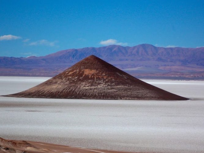 A strange pyramid in Chile's Atacama desert.