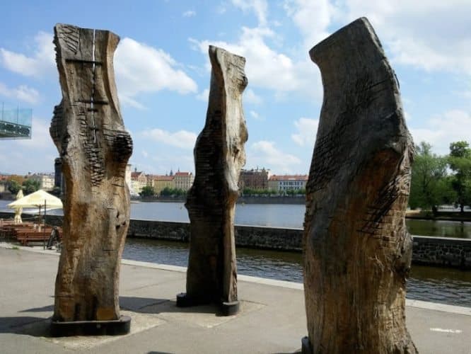 Artwork at the Kampa Museum in Prague.