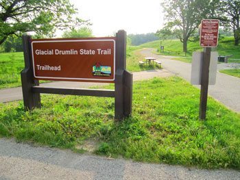 The Glacial Drumlin Trail's western trailhead is located in Cottage Grove.