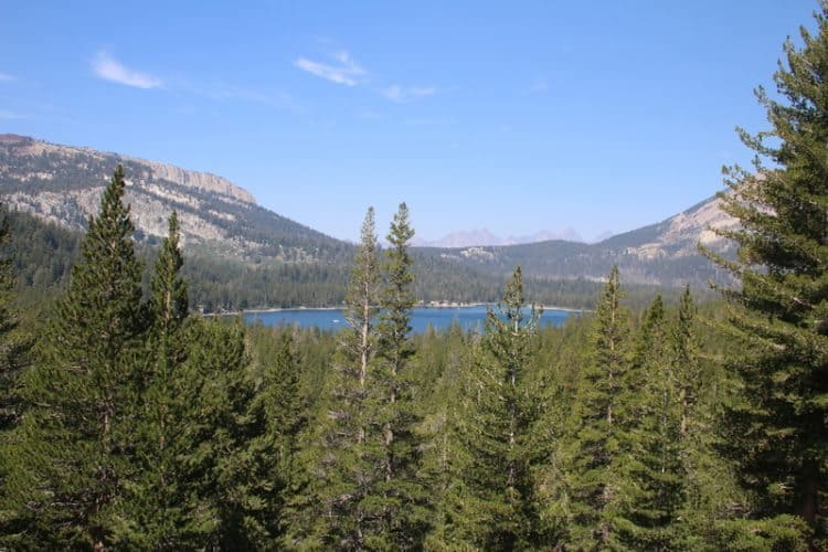 View of Lake Mary from the trail. 