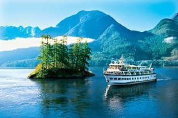 Expedition cruises take passengers to some of the most remote regions on earth. Here Cruise West's the Spirit of Alaska rounds a bend.