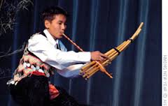 Tou Ger Xiong plays a traditional instrument to celebrate the Hmong New Year