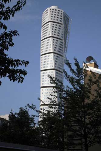 Malmo's famous Twisted Torso building. Paul Shoul photo.