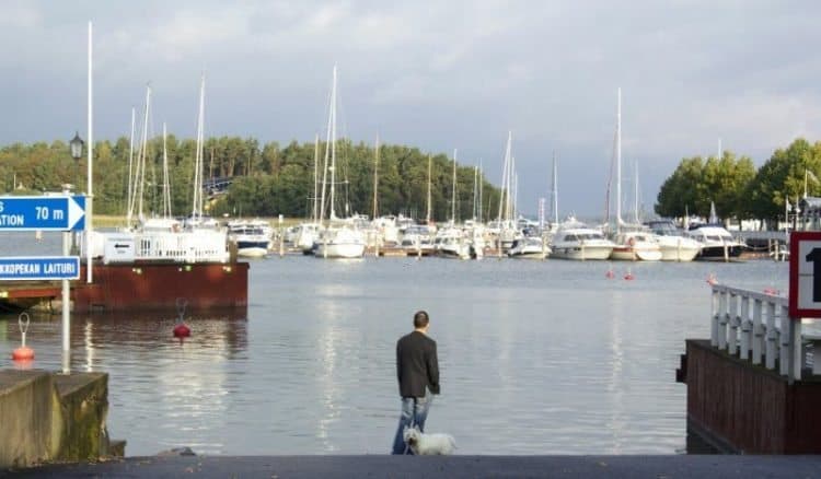 harbor hub of Naantali, Finland.