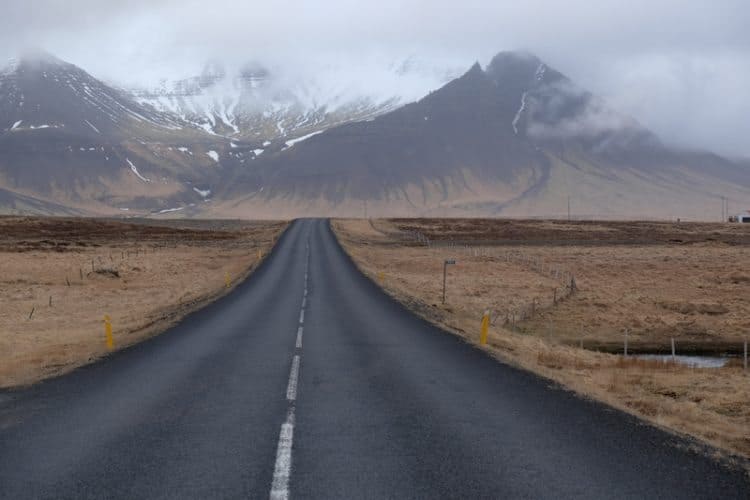 Weather permitting, road trips are always a good idea in Iceland. Here, the road to the Snæfellsnes Peninsula.