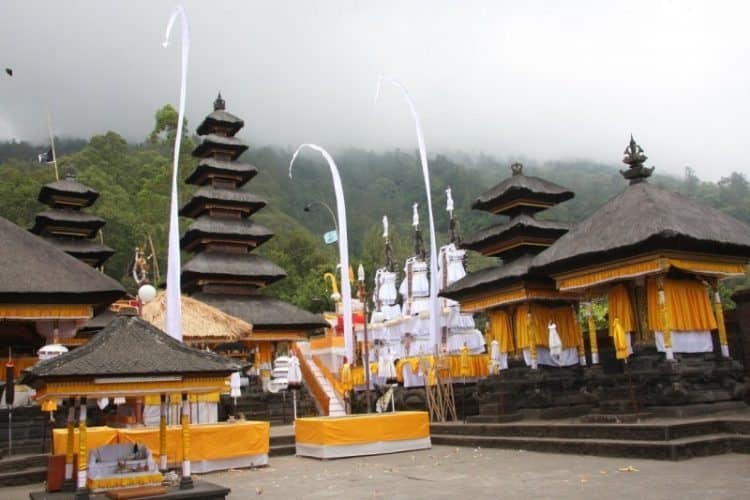 Pasar Agung Hindu Temple. It is located in the Northeast of the island
